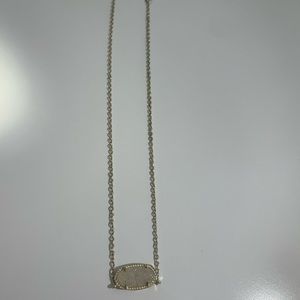 GOLD and white stone Kendra Scott necklace